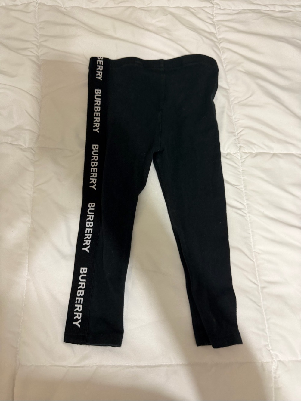 Burberry Black Logo-Strip toddlers Leggings